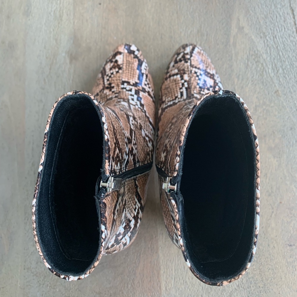 Snakeskin Heeled Booties - Picture 5 of 5